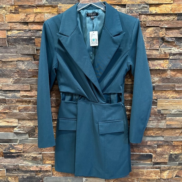 FORE Cutout Blazer Mini Dress Bloomingdale’s Size SMALL - Picture 5 of 7
